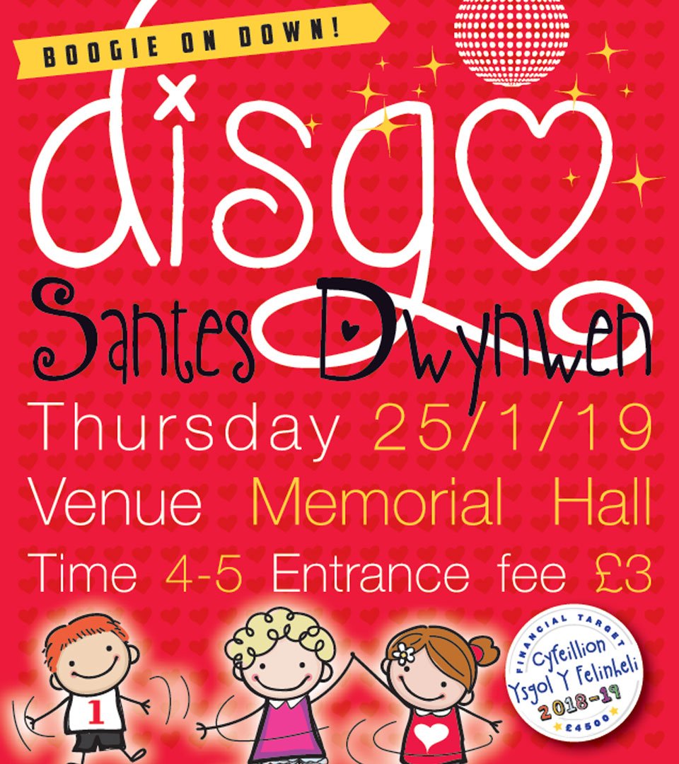 Santes Dwynwen disco poster