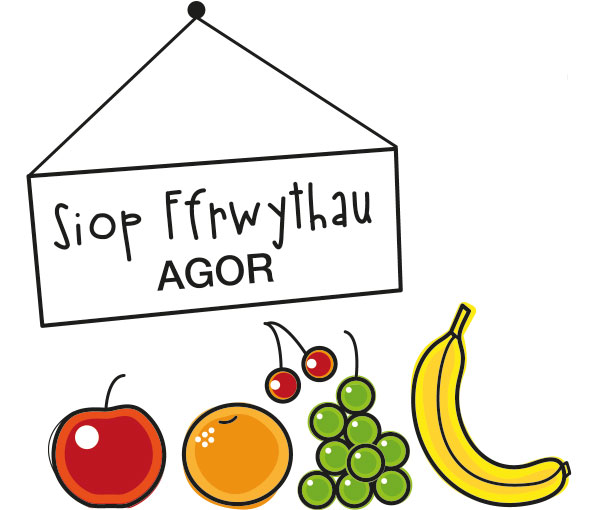 Cartwn Siop Ffrwythau